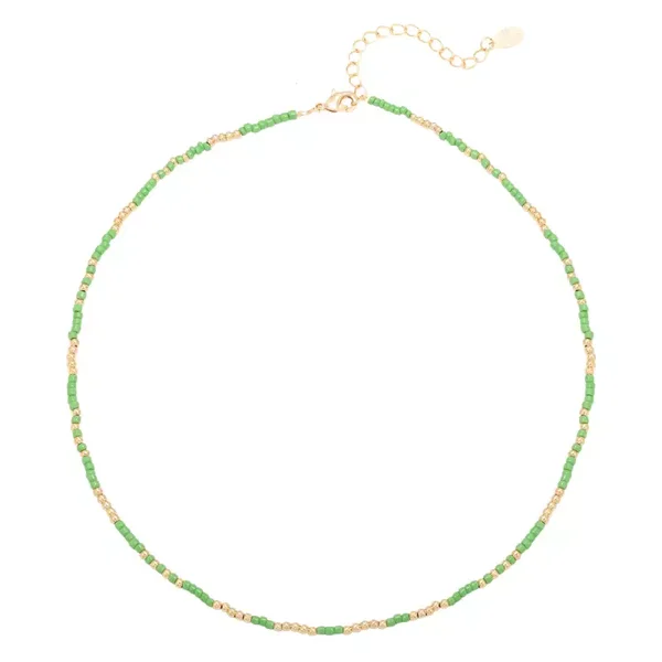 Beaded necklace green