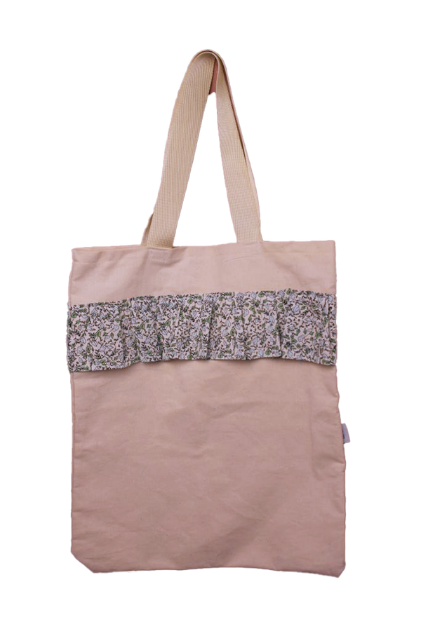 Spring ruffle tote