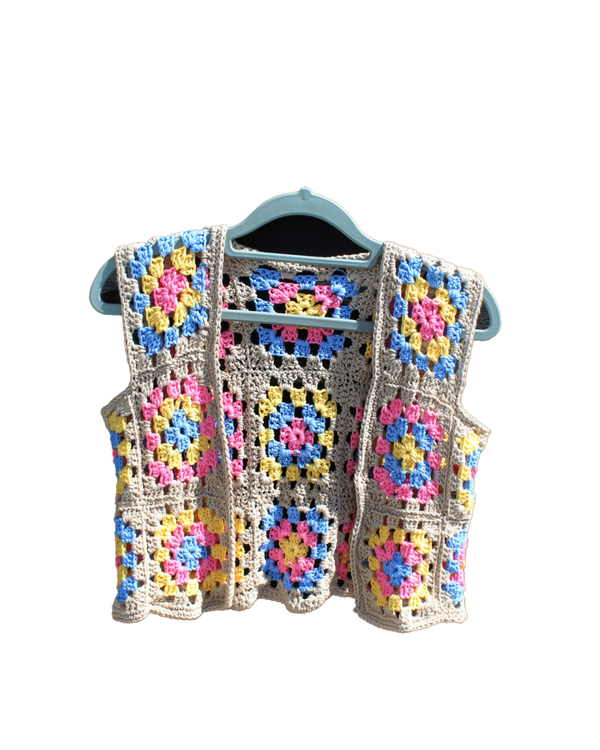 Granny square gilet