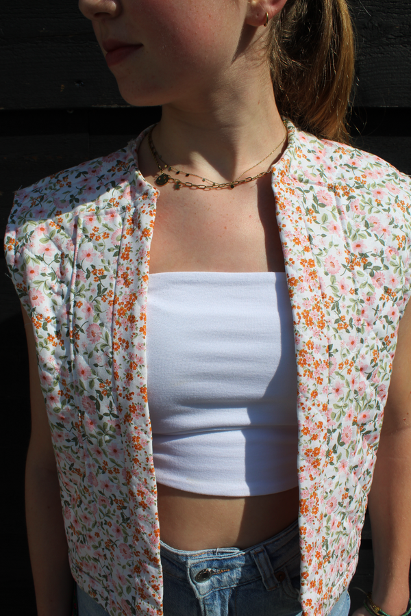 Gilet met bloemen