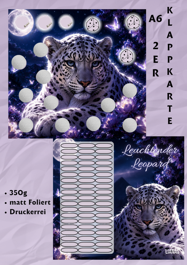 Leuchtender Leopard