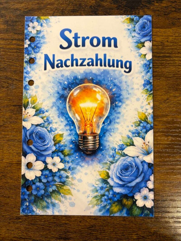 Deckblatt ,,Strom Nachzahlung‘‘