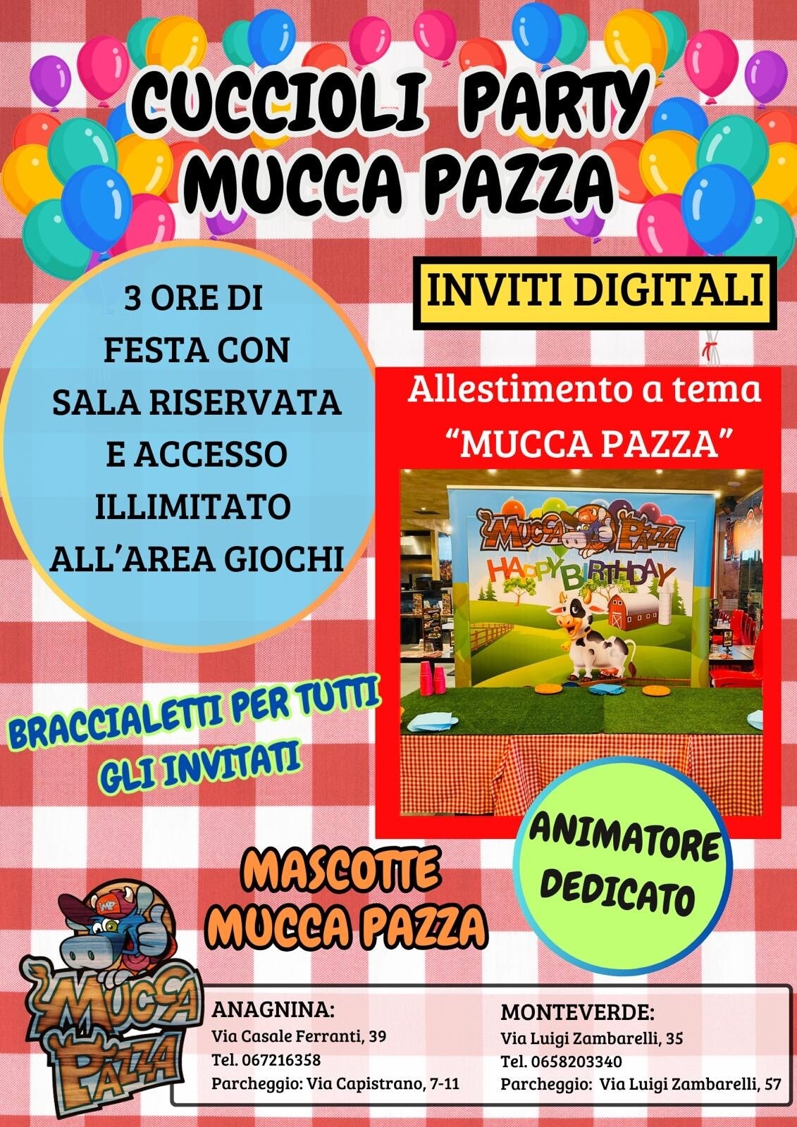 Pacchetto party Mucca Pazza