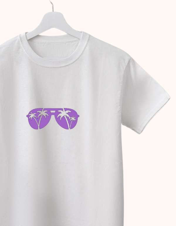 Strijkapplicatie 'sunglasses and palmtrees"