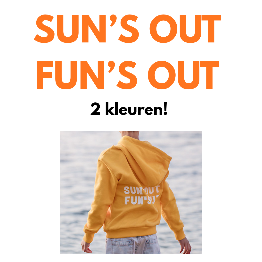 strijkapplicatie - Sun's out fun's out - verschillende groottes