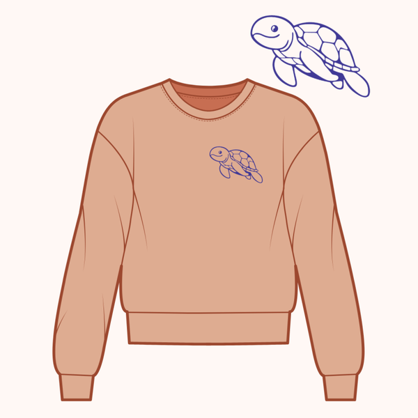 Strijkapplicatie ' sea turtle'