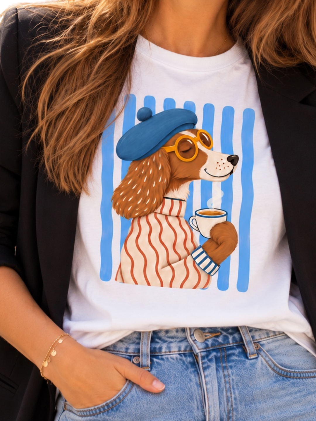 Hipster hond - strijkapplicatie