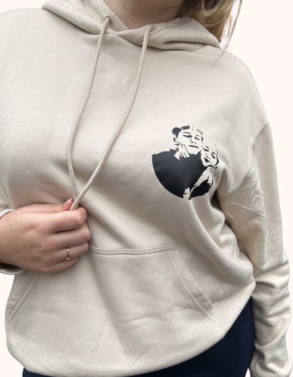 Hoodie met lijntekening - Heren