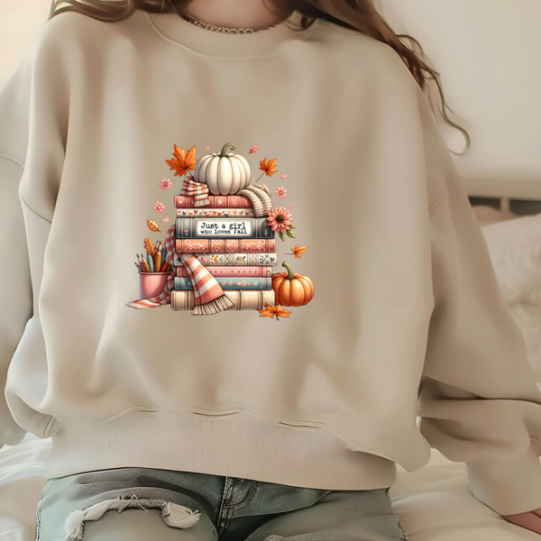 Just a girl who loves fall  - full color strijkapplicatie
