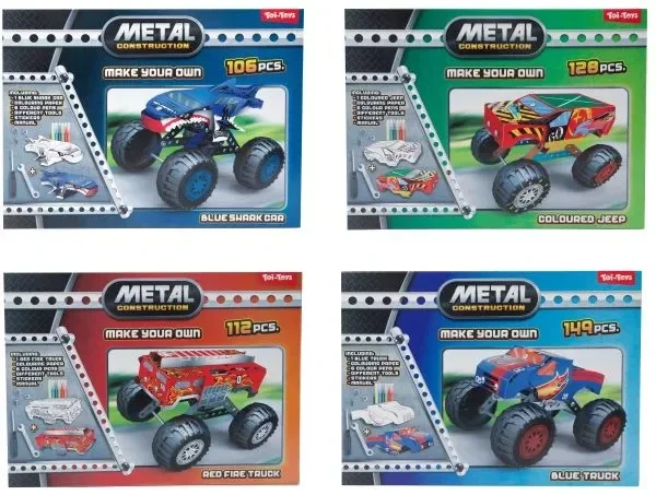 3D Constructiemetaal Monstertruck – Metalen Bouwset – Constructiespeelgoed – Kies je Model!