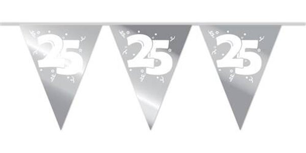 Vlaggenlijn zilver 25 (10m)