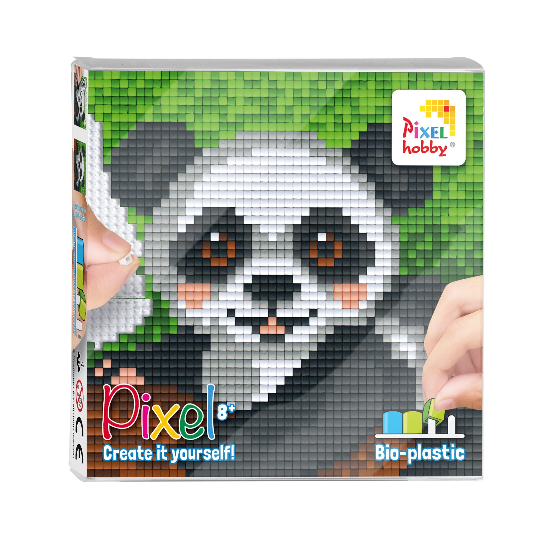 Pixelhobby Set Panda – Duurzaam Bio-plastic – Gedetailleerd Mozaïek voor 8+