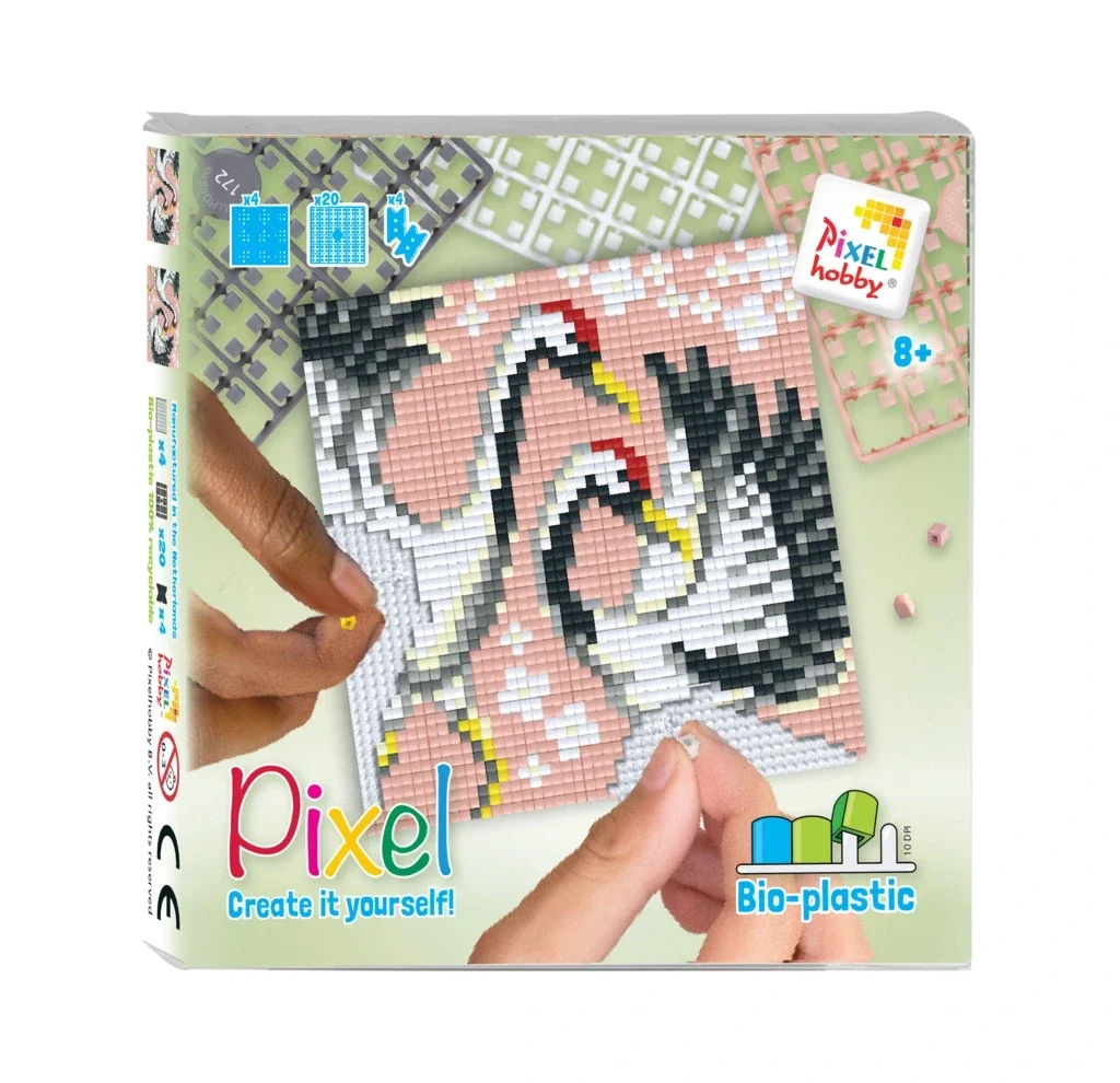 Pixelhobby Set Kraanvogels – Duurzaam Bio-plastic – Elegant Mozaïek voor 8+