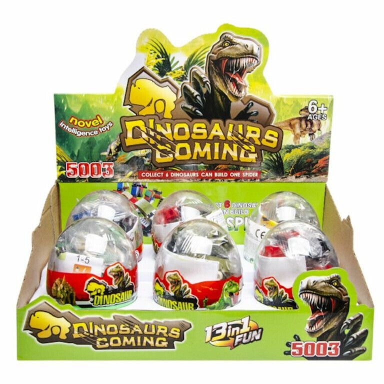 Dino Verrassingsei – Bouwset met Blokjes – 13-in-1 'Dinosaurs Coming' (Per stuk)