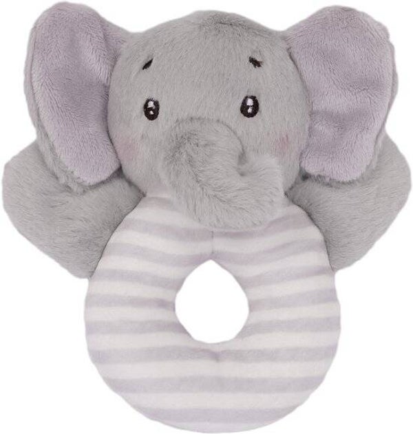 Olli Olifant Pluche Ringrammelaar – 14 cm – Superzachte Knuffelrammelaar vanaf 0 Jaar