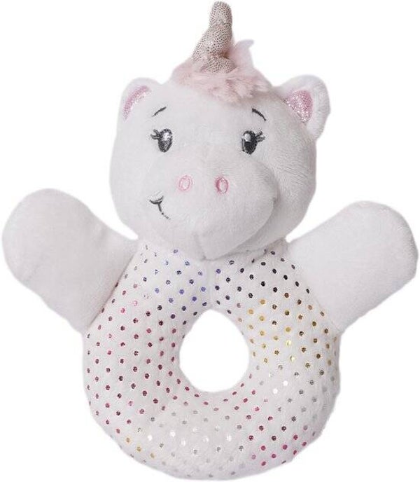 Luna Eenhoorn Pluche Ringrammelaar – Magisch Roze – Zacht Baby Speelgoed vanaf 0 Jaar