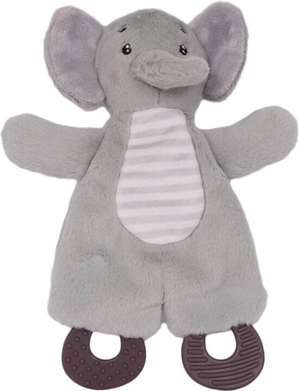 Olli Olifant Pluche Knisperdoekje – Inclusief Bijtring – 24 cm – Baby Ontwikkelingsspeelgoed vanaf 0 Jaar