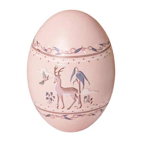 Houten Muziekei Hert – Roze/Wit – Rammelaar & Instrument – Vanaf 3 Jaar