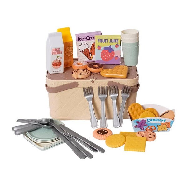 BIOplastic Picknickset – 46-delig – Duurzaam Serviesgoed – Educatief Rollenspel vanaf 3 Jaar