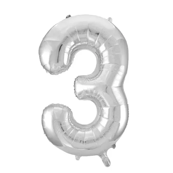 Folie ballon Zilver 3. 34"