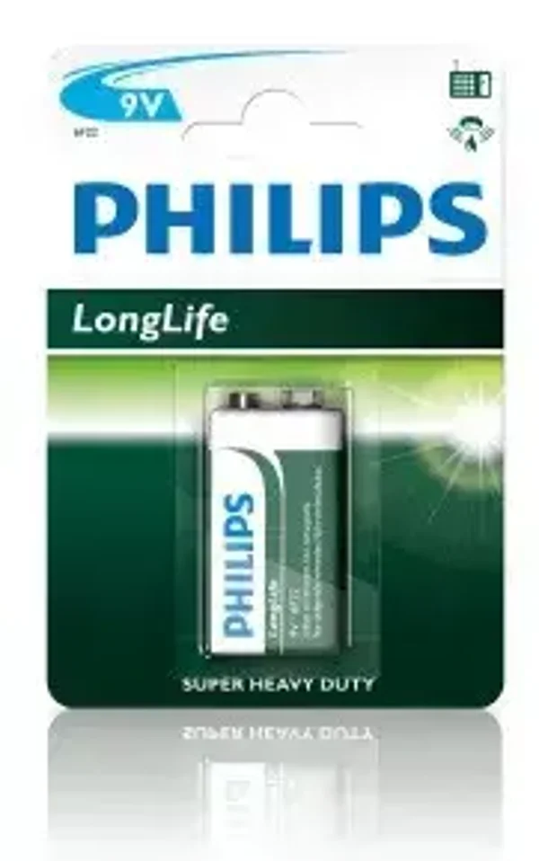 1 Philips 9 volt batterijen 6F22