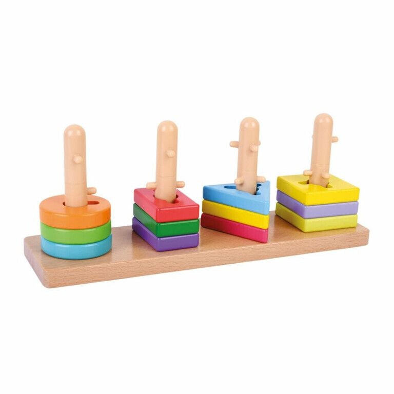 Jouéco® Houten Maze Puzzle – Educatief Vormen Doolhof – Duurzaam Hout vanaf 12 Maanden