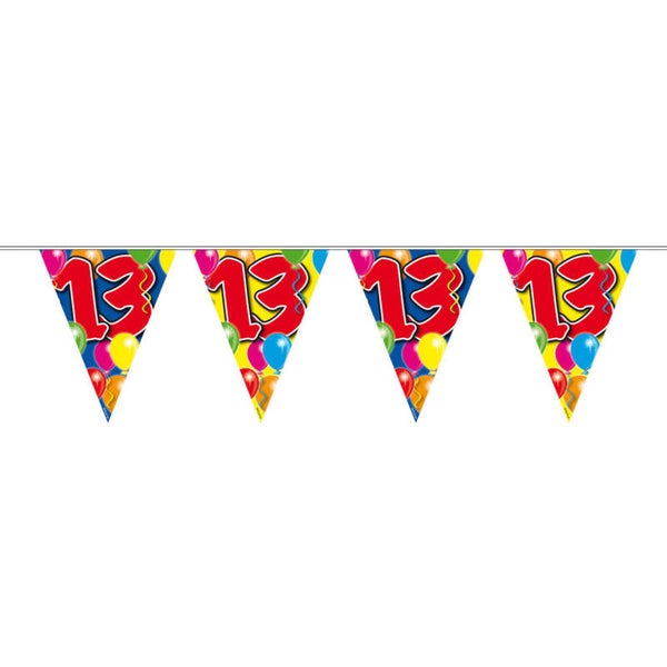 Vlaggenlijn ballon  13 jaar