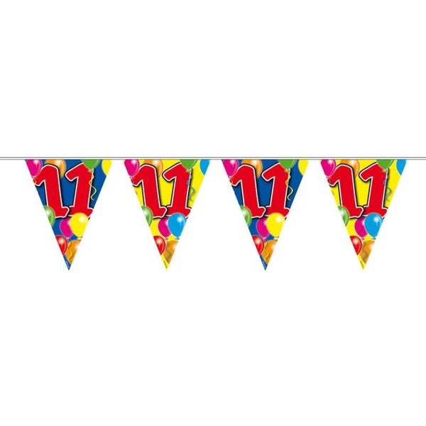 Vlaggenlijn ballon  11 jaar