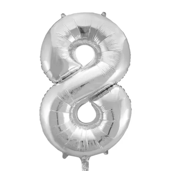 Folie ballon Zilver 8. 34"