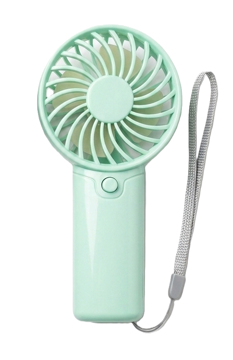 Handventilator Mintgroen – Compacte Mini Ventilator met Polsbandje (13 x 6 x 4 cm)