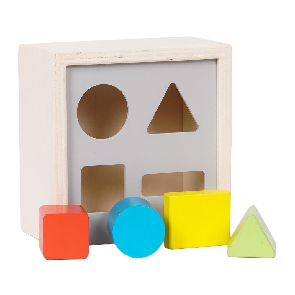 Klassieke Houten Vormenstoof – Educatief Houten Speelgoed – Inclusief Kleurrijke Vormen – Vanaf 12/18 maanden