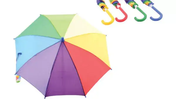 Vrolijke Regenboog Paraplu voor Kinderen – Kleurrijke Kinderparaplu – Diameter 70 cm