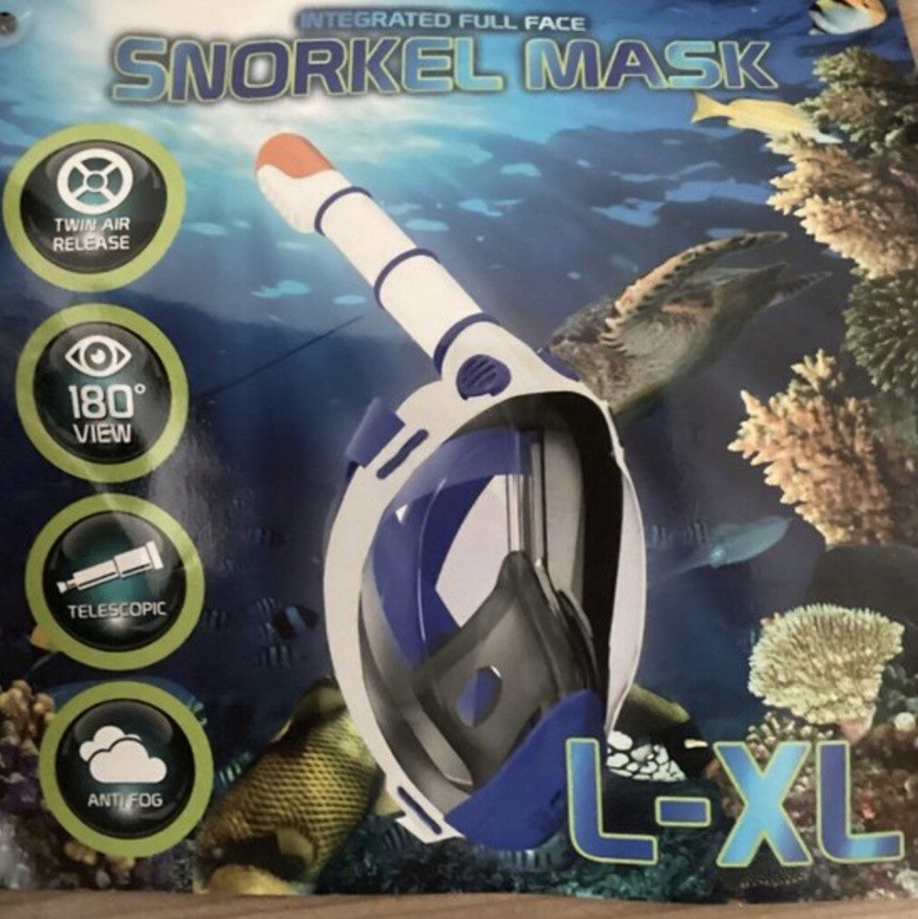 Full-Face Snorkelmasker  dit anorkel set is in de maat L XL