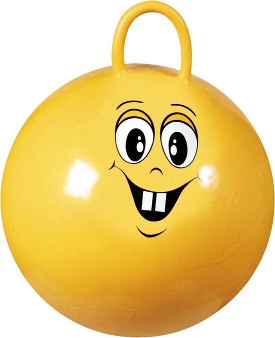 JohnToy Skippybal Geel – Ø 50 cm – Stevige Springbal voor Actieve Kinderen
