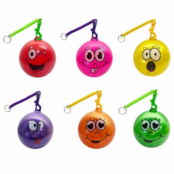 Smiley Bungee Bal rood – Eindeloos Stuiteren Zonder Wegrollen!