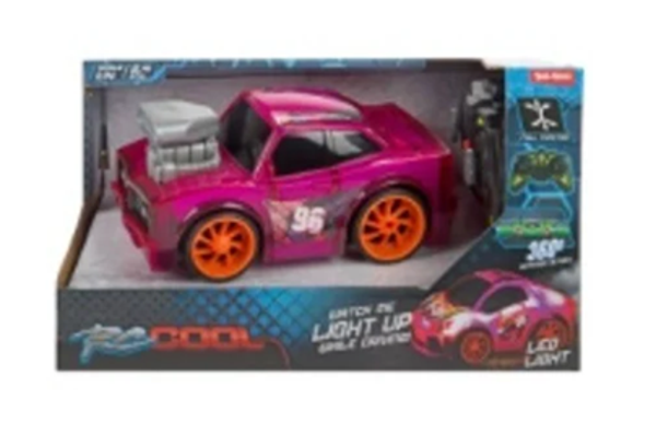 Toi-Toys RC Raceauto Stuntwagen – Radiografisch Bestuurbaar met LED-Licht & 360° Spins – 17 cm – Kies je Kleur!