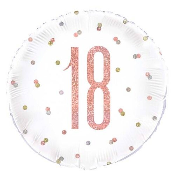 Folieballon Rose gold glitz 18