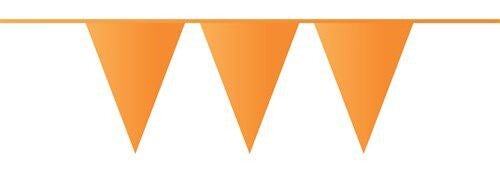 Vlaggenlijn PE Oranje – 10 Meter – Effen Oranje Feestslinger – Weerbestendige Supportersversiering