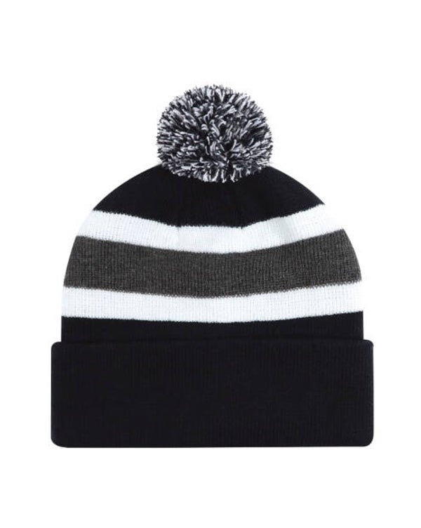 AJM International 9S243M - Acrylique Tuque à rebord (Pompon 8cm)