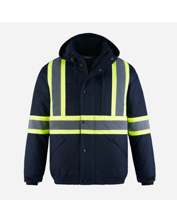 CX2 Haute Visibilité L01277 - Peterbilt - Blouson aviateur 3 en 1 haute visibilité avec capuche amovible