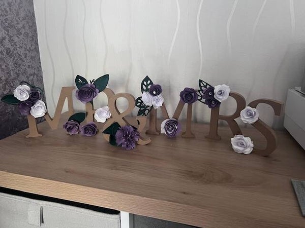 MR & MRS HAND CRAFTED LETTERS