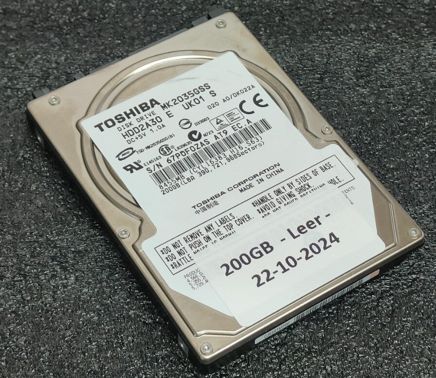 200GB SATA 2,5 Zoll von Toshiba - 5 cent pro GB - TOP