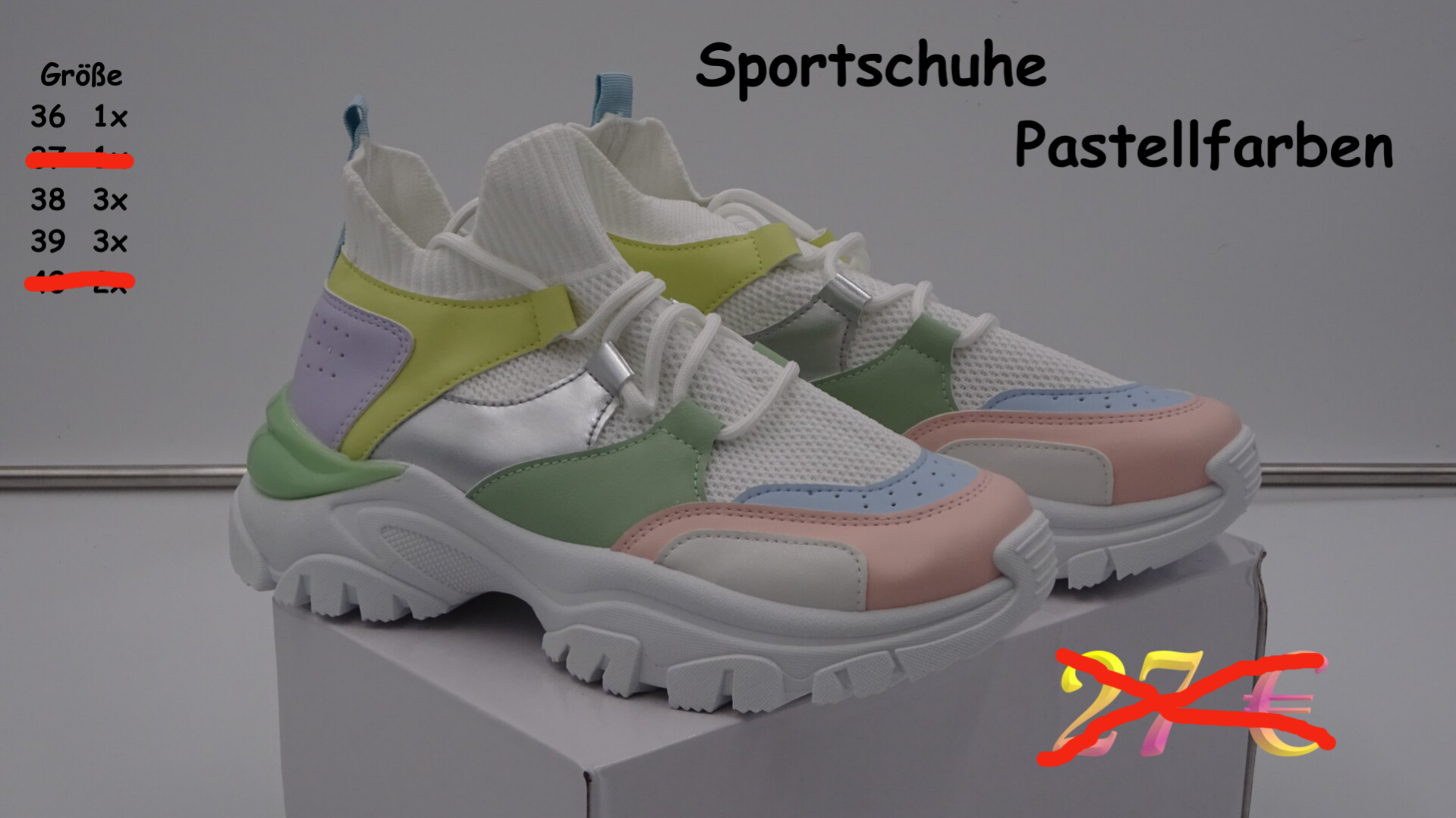 Schöne  Sportschuhe in Sommerlichen Pastelfarben