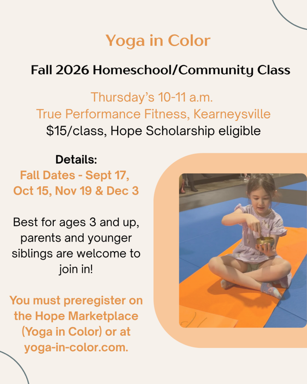 Fall 2026 Homeschool/Community Class