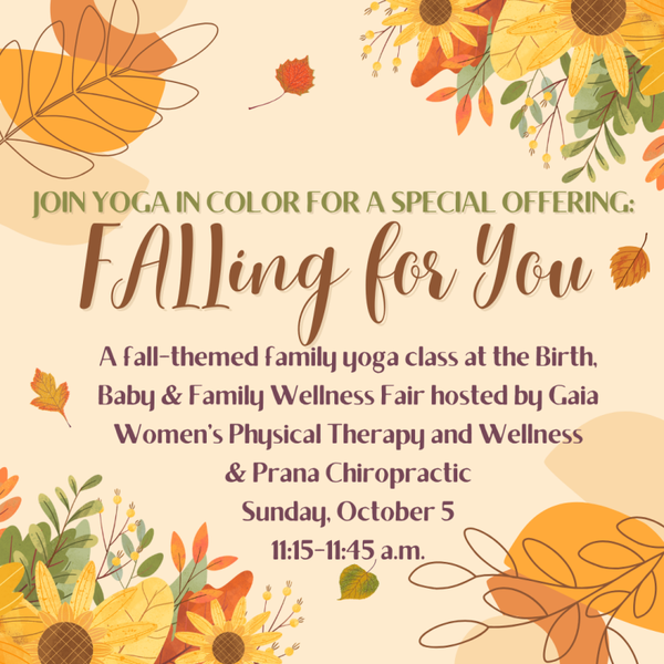 SUN Oct 5: FALLing for You, family yoga
