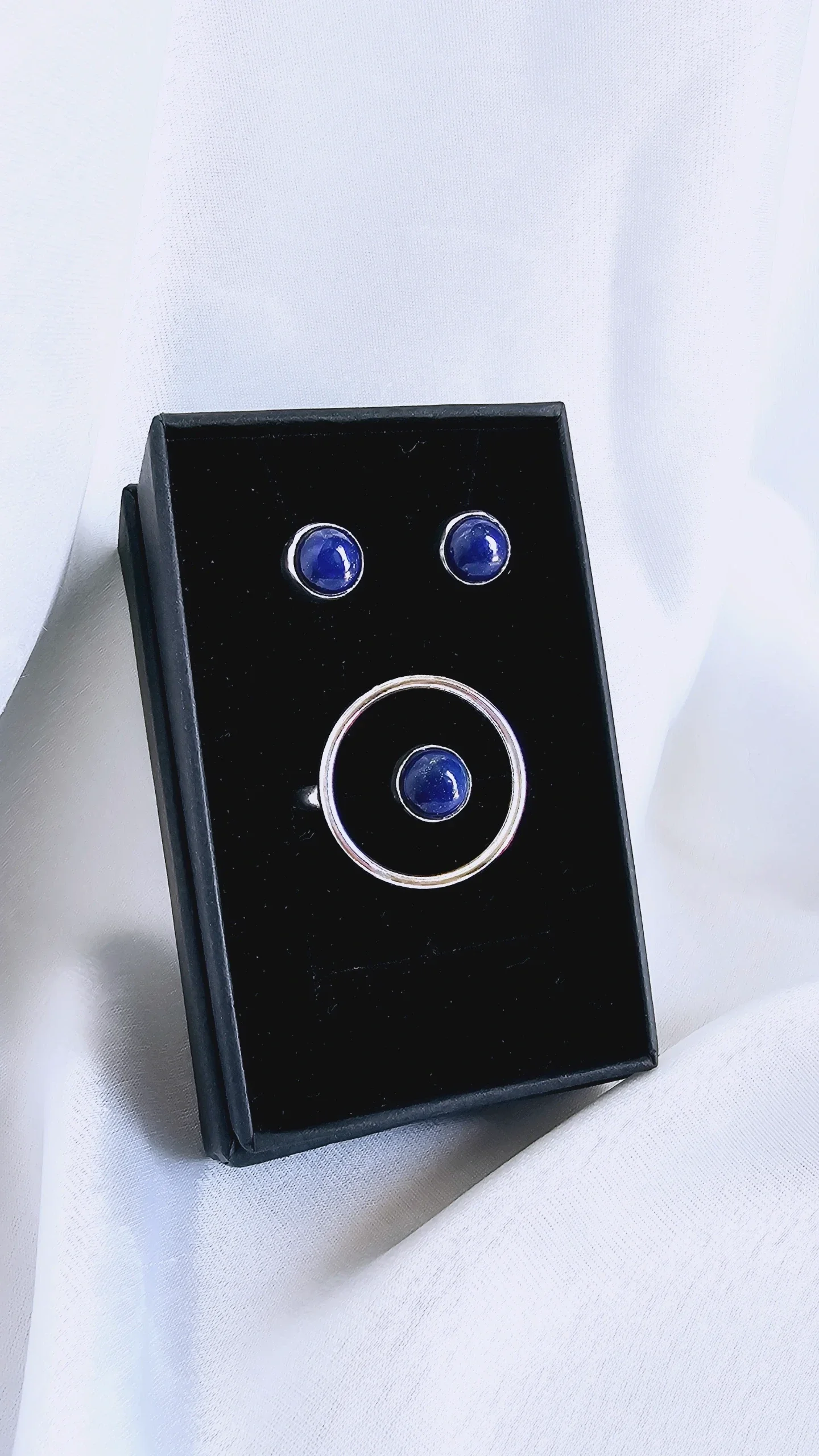 Celistia Ring and studs CUSTOM - Lapiz Lazuli