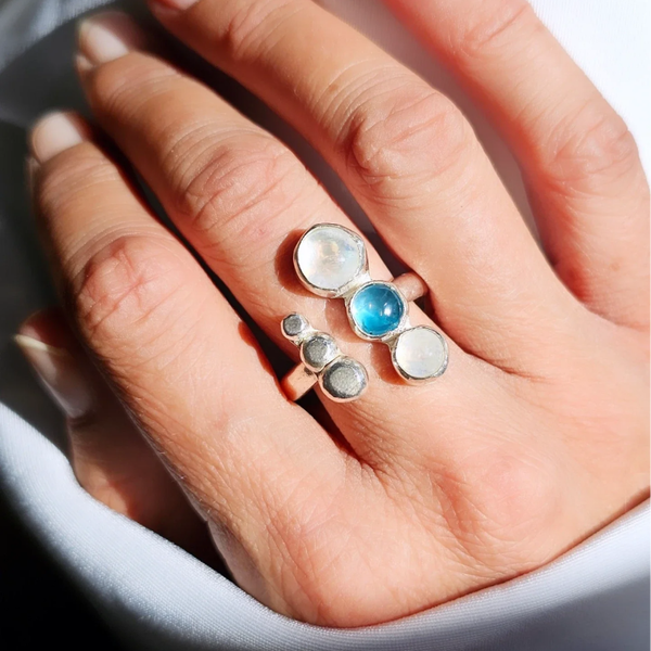 Moonstone / Kyanite / Moonstone  (9.5 USA)