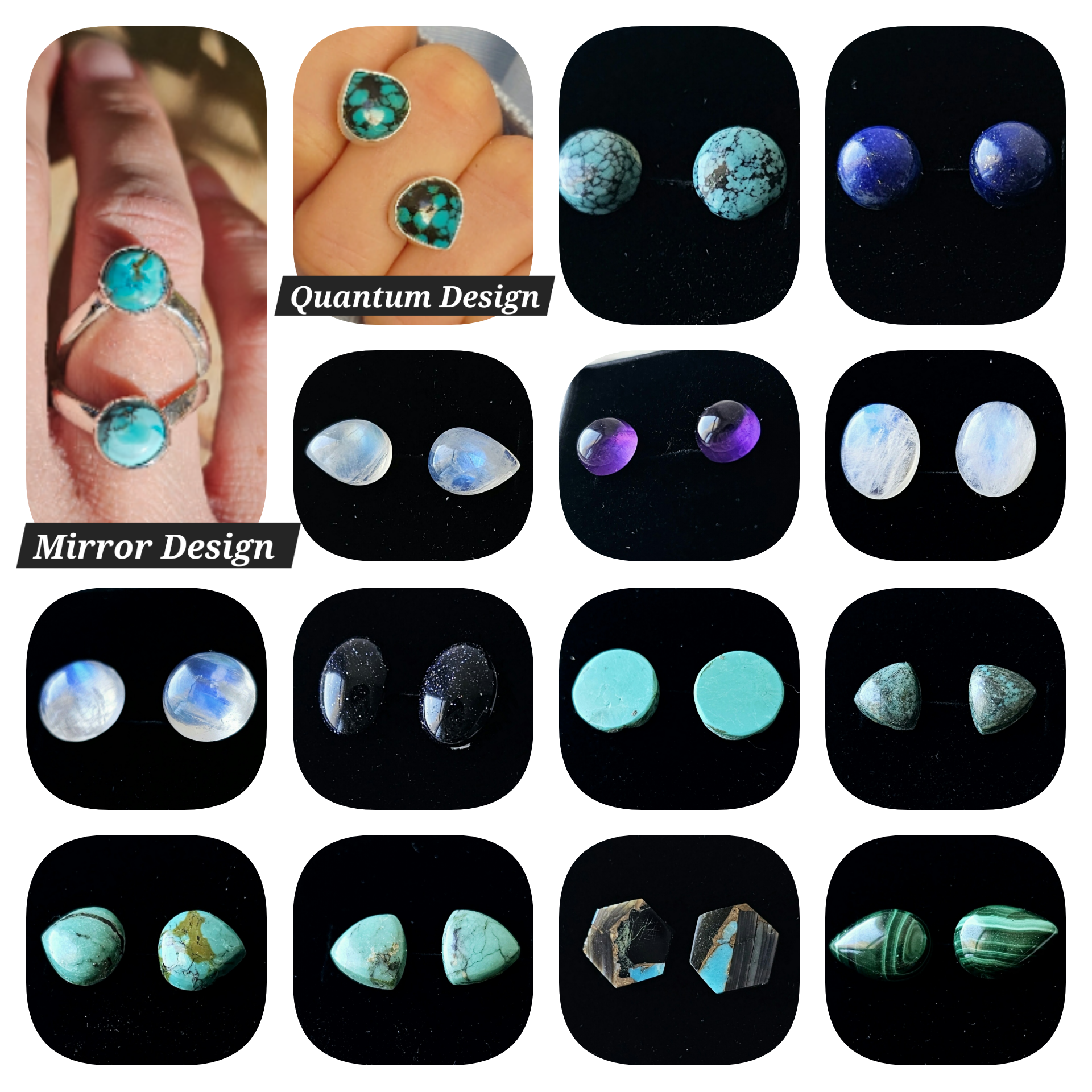 Quantum OR Maktub Ring - natural Gemstone