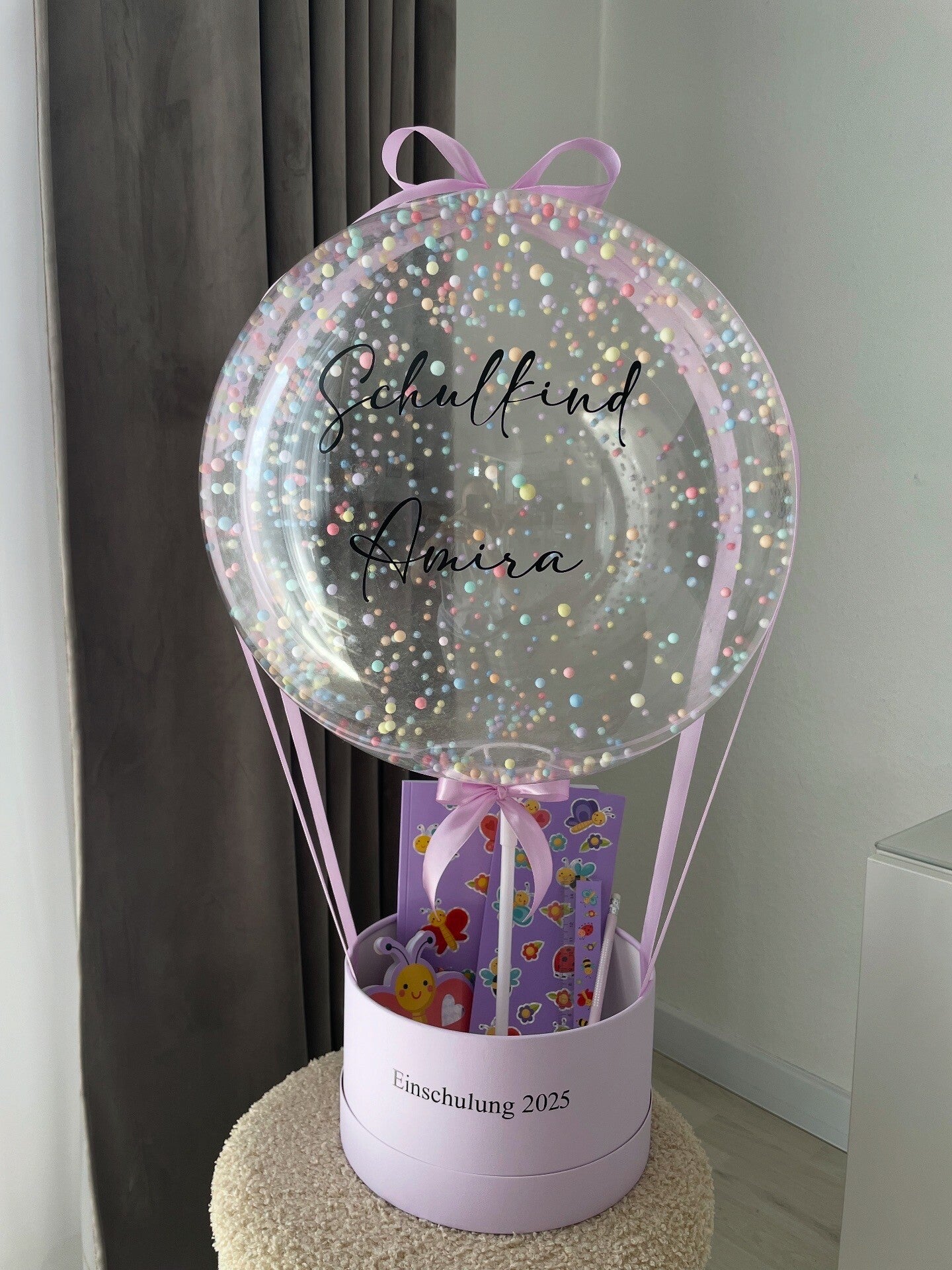 Hotairballoon Einschulung mit Schreibset