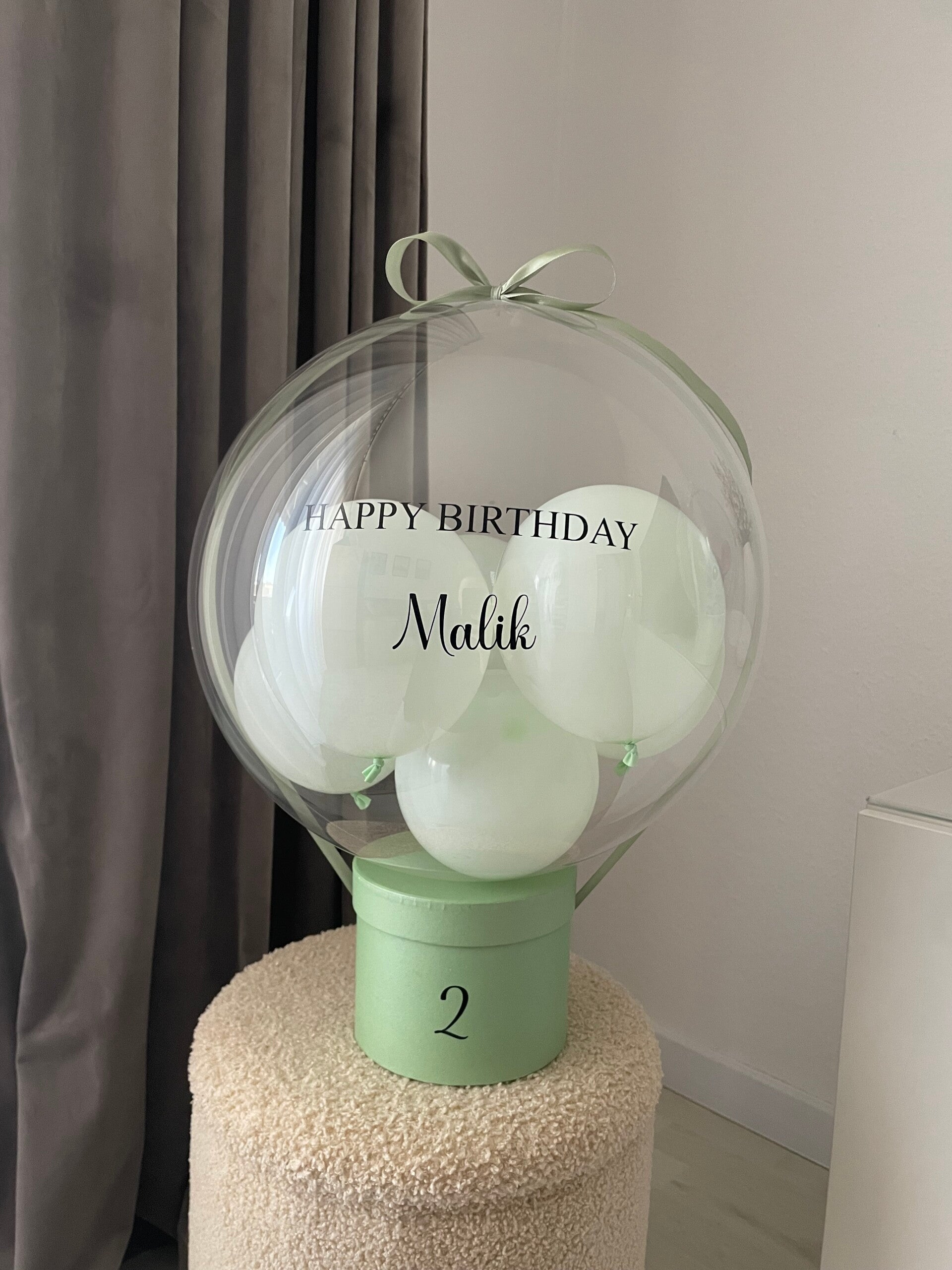 Ballon Geschenk grün